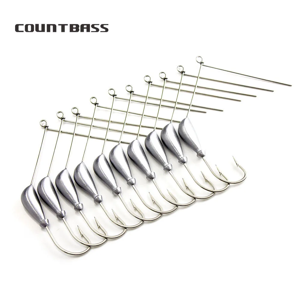 10Pcs18oz14oz38oz12ozUnpaintedSpinnerBaitwithVMCHook