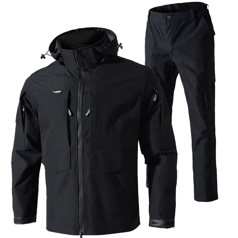 Herren Camouflage Anzug Set Frühling Herbst Militärische Ausbildung Tragen Outdoor Arbeitskleidung Atmungsaktive Mesh Kampf Arbeit Schutz Taktische – Detail 7