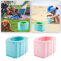 Portable Folding Toilet For Women Men Keep The Environment Clean For Kids Children Camping Hiking Travel 2