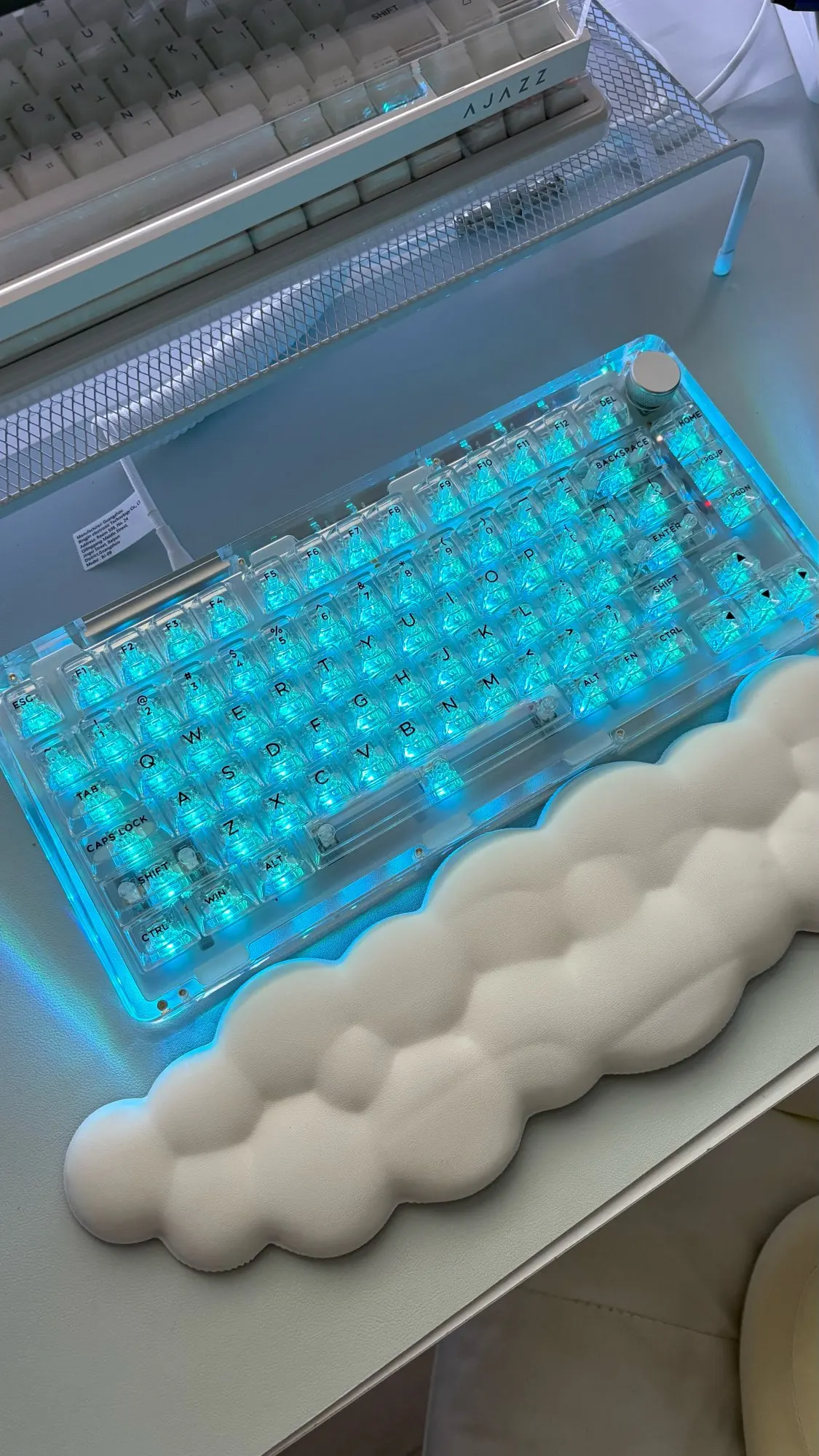 KiiBOOM Phantom 81 V2メカニカルキーボード ブルー KiiBOOM Phantom 81 V2 Upgraded Crystal Gasket-Mounted Wired