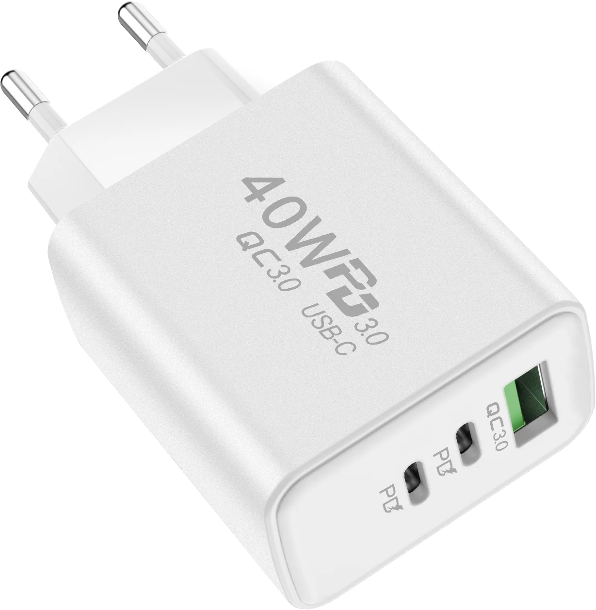 Chargeur USB Type C 60W, 3 Ports PD QC3.0, charge rapide, adaptateur mural pour iPhone Xiaomi Samsung, prise EU/US/UK, chargeur de téléphone