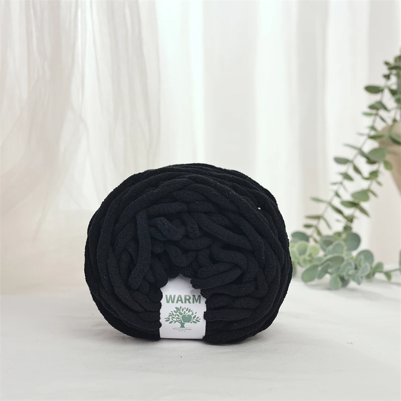 100g/45M Ice Strip Yarn Coarse Wool Chenille Velvet Chunky Yarn for Sweaters Hand-woven Diy Softknitted Scarf Wool Threads 6
