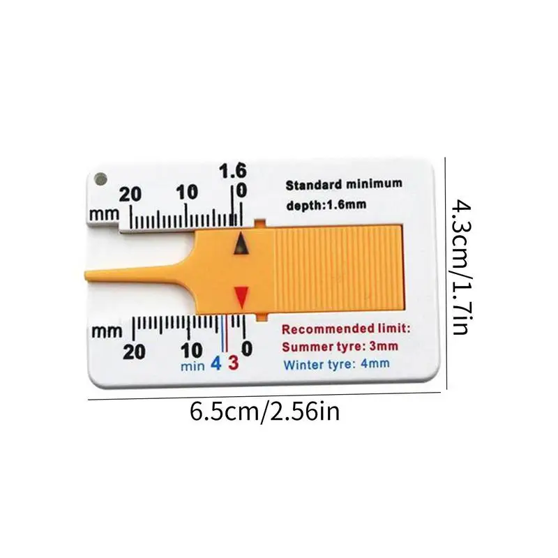 Reifen profil Tiefenmesser Stift clip Bremsbelag Dicken messgerät 2 in 1  Reifen profil Tiefen messgerät, Reifen