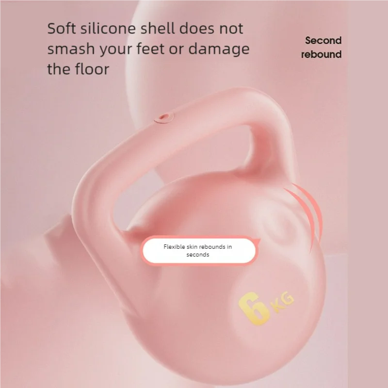 Dumbbell Kettlebell Handle PE Injection Fitness Household Weight-bearing  Yoga Buttocks Training Hip Squat Sports Kettlebell