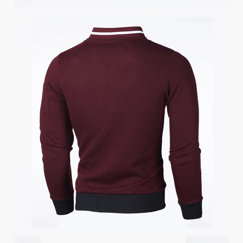 2023 Spring Autumn Solid Color Stand Collar Long Sleeve Jacket Man Casual Loose Zipper Waffler Screw Thread All-match Cardigan