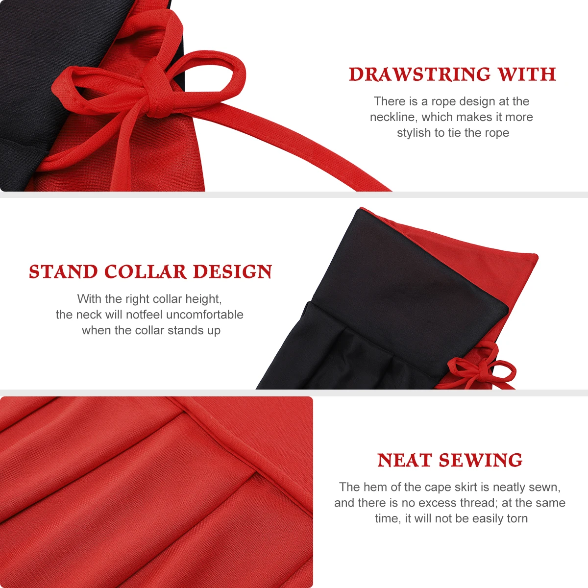Halloween Pleuche Velvet Cloak Cape Women Men Clothes Cosplay Costume Stand Collar Cape Reversible Cap Witch Vampire Prop