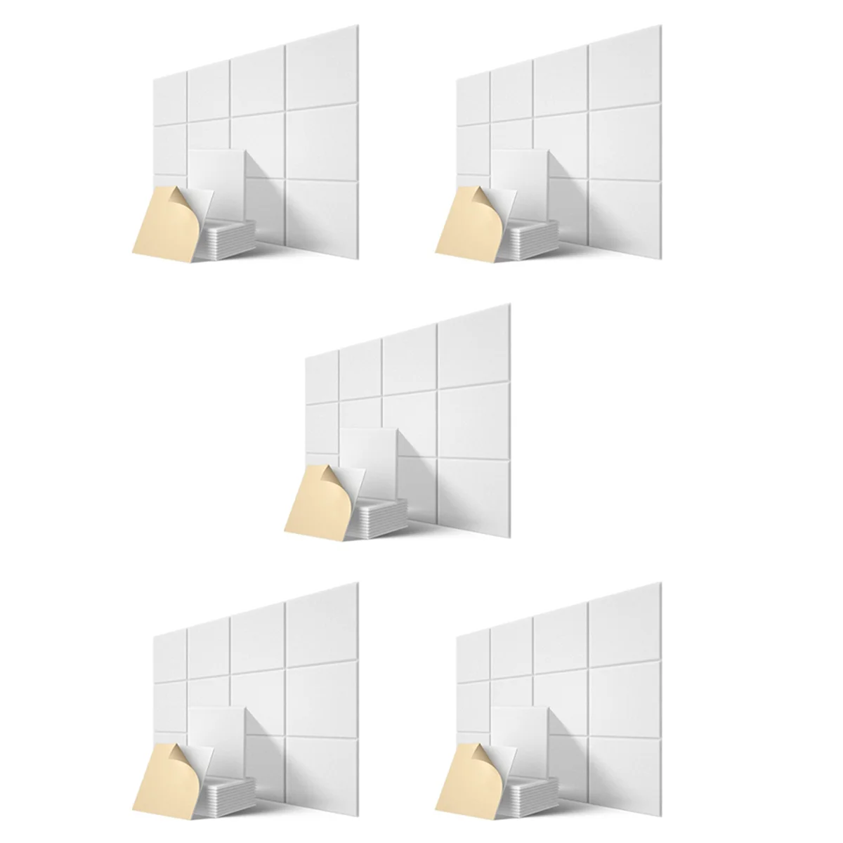 

Self-Adhesive Acoustic Panels 60 Pack,12 x 12 x 0.4 Inch Sound Proof Padding,Sound Absorbing Panel for Home ,White