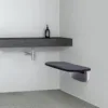 90° Foldable Wall-Mounted Seat,Shower Seat Bathroom Shower Stool for Shower Room,Corridors,Delivery Rooms, Max Load 440lb, Black 6