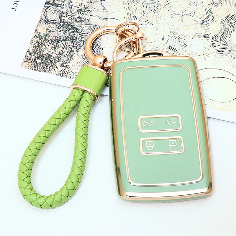 Key Case Cover Key Case For Renault Captur Koleos Kadjar Zoe Arkana Espace Clio Megane Grand Scenic Sandero Dacia Anti-dust Card Car Key Case Cover