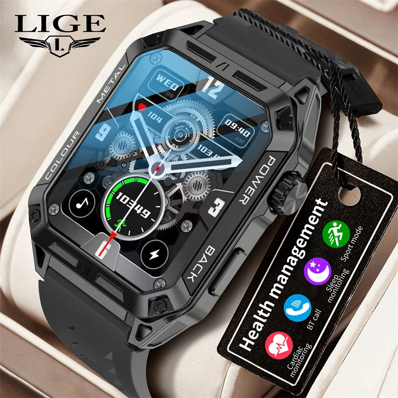 

2024 Bluetooth Call Smart Watch Men Watches Health Blood Pressure Siri Dial Bracelet Sport Waterproof Smartwatch Man HD Screen