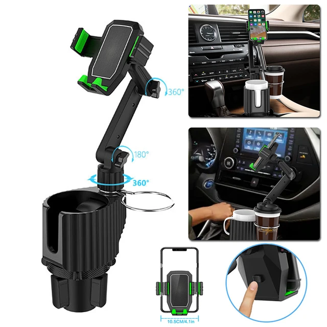 Porte-gobelet universel multifonction pour voiture, réglable à 360 degrés,  pour téléphone portable, GPS, accessoires de