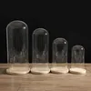 Dia15cm 18cm Wedding Glass Crafts Domes Tent Wholesale Glass Cover Dome Roofing Flower Jar Glass Display Dome House 2