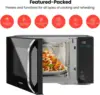 MicroCrisp Countertop Digital Microwave Oven, Unique "Cook & Crisp" Power Combo, 1.0 Cu Ft, Dual-Cook 1000W Microwave + 1500W 2