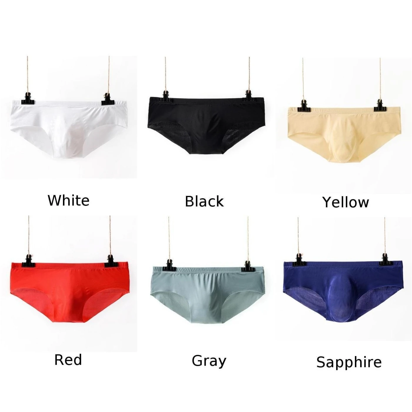 Swimming Trunks Men Bikini Underwear Men Swimsuit Shorts Men Swimwear Men Briefs Ice Silk Translucent Sexy Underwear Swimming Trunks Underwear Sexy Beach Summer Modal Men's Solid-Color Convex