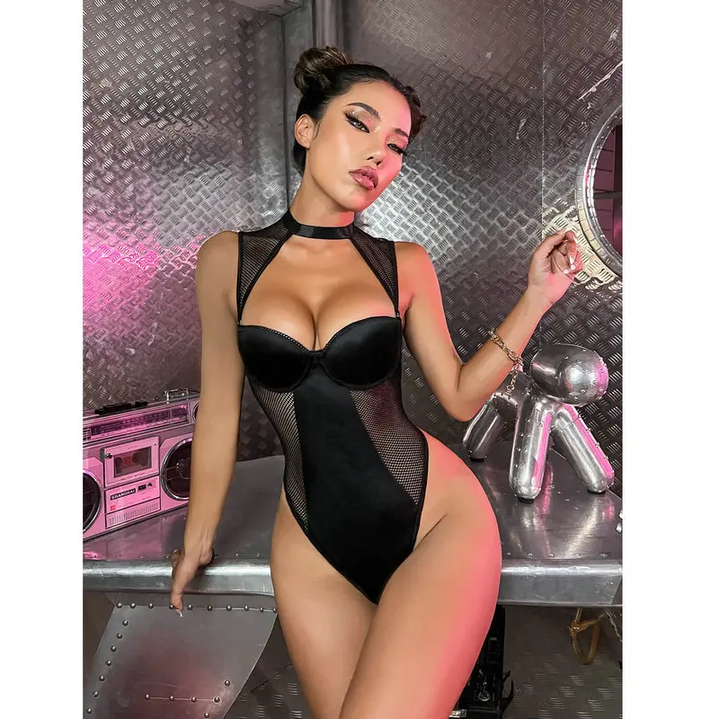 

Сексуальное соблазнительное женское нижнее белье, Черное женское нижнее белье, порно, эротический комбинезон, 18 чулок, стринги, косплей, сексуальный, с вырезами