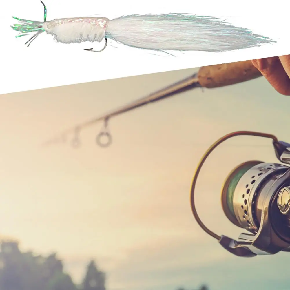 

Fishing Bait Effective Eye-catching Vivid Ice Shredded Shrimp Fish Hook for Rivers Symphony Fly Hook Fishing Bait