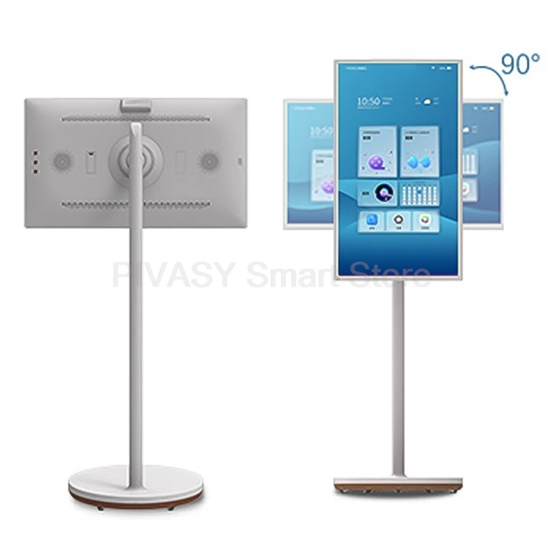 Touch Screen 21.5/31.5 Inch Smart TV Rotatable Movable Monitor for Fitness Gaming interactive with Floor Stand Battery Rotatable 6