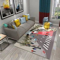 Kids Road Traffic Carpet Cartoon Car Toys Rug for Boys Girls City Life Educational Rugs MultiColor Baby Bedroom Nursery Play Mat 6