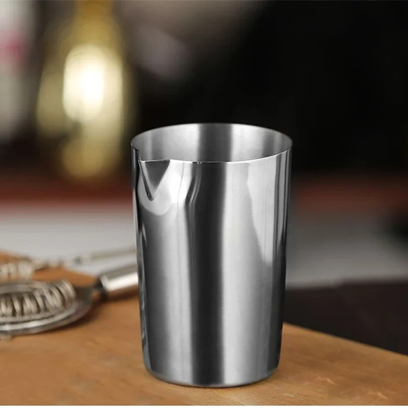 Cocktail Shaker 500ML Stainless Steel Mixer Drink Mixing Glass Bartending Utensil Stirring Tin Bartending Stirring Cup Bar Tool