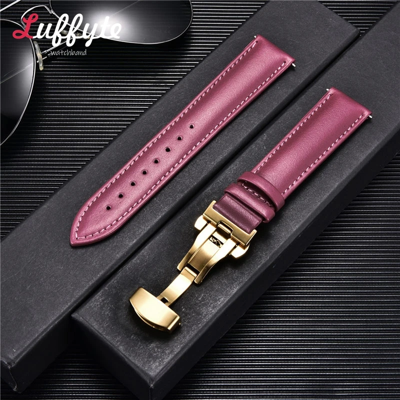 Luxury Leather Watch Band - Premium 20mm/22mm Strap Replacement