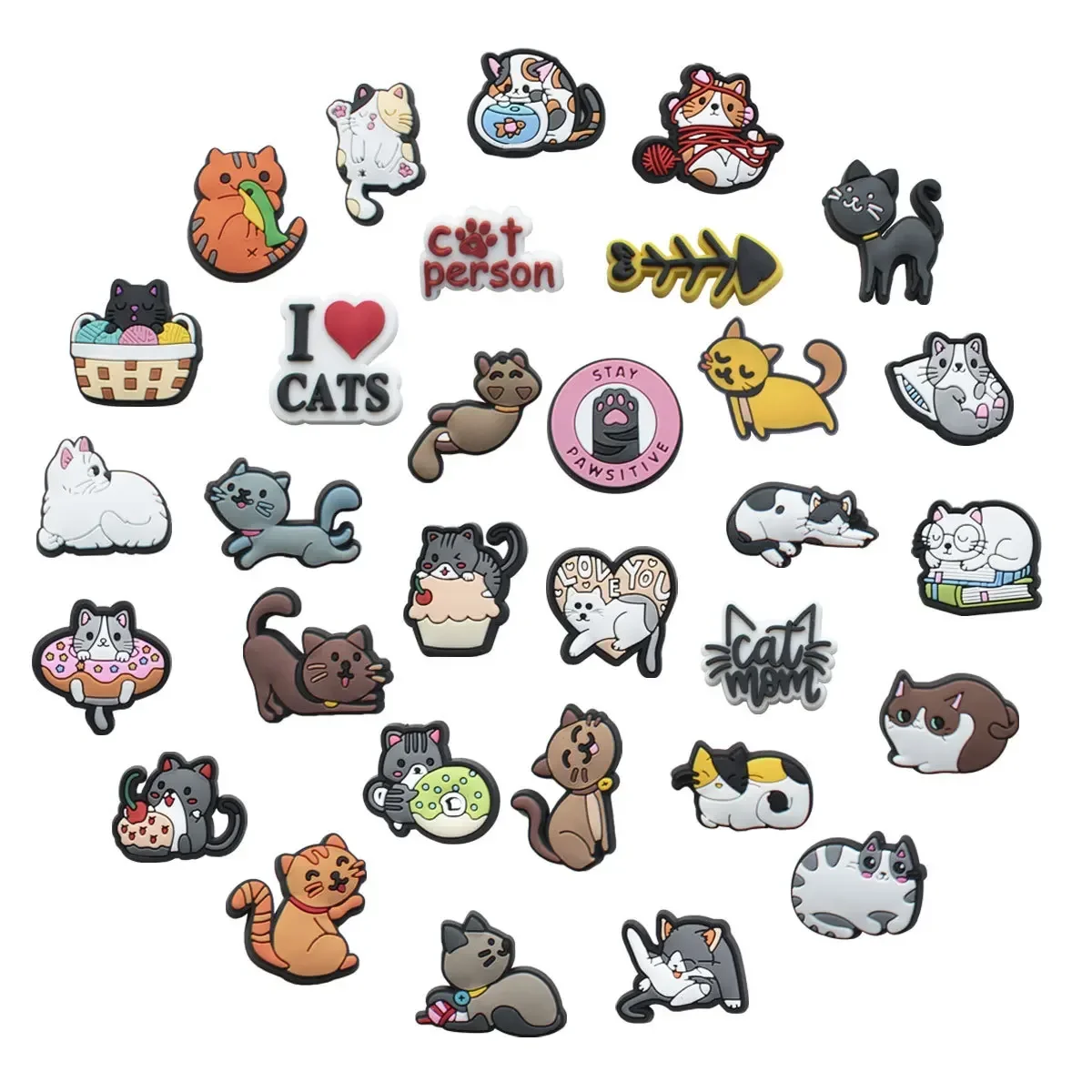 Pet Cat Shoe Charms for Croc Accessories and Fashion Pins