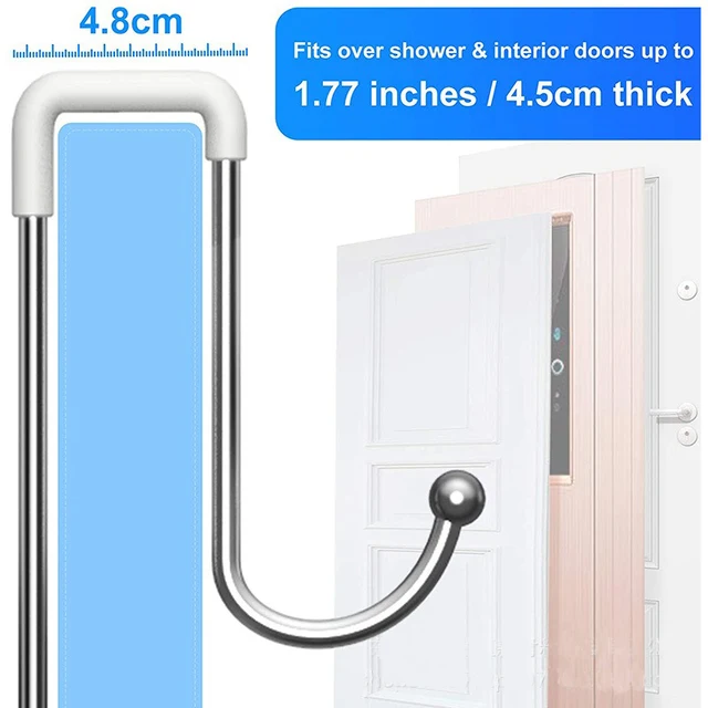 Zuhanyzószoba Polcok Fürdőszoba Kiegészítők Sampon Tartó Horog Rozsdamentes Acél Zuhany Ajtó Állványok Körömmentes Fürdő Tároló Szervező - Image 6