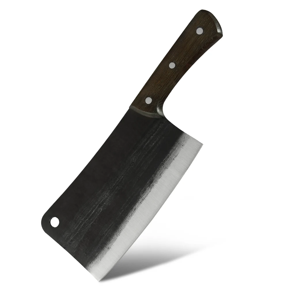 

XYj нож для овощей, кухонный нож с деревянной ручкой, 7 дюймов, китайский кухонный нож с широким лезвием из нержавеющей стали, нож для мясника, измельчителя