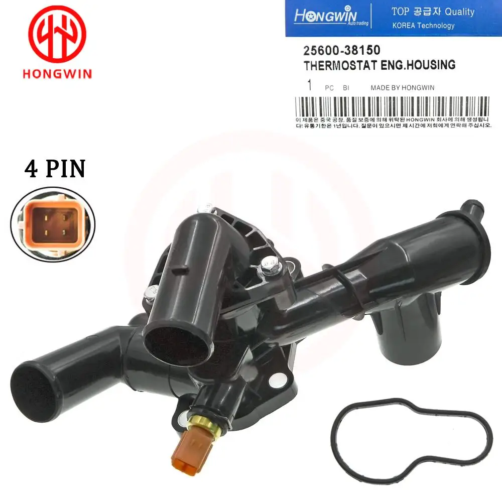 25600 38150 Engine Radiator Coolant Thermostat Housing Assembly For