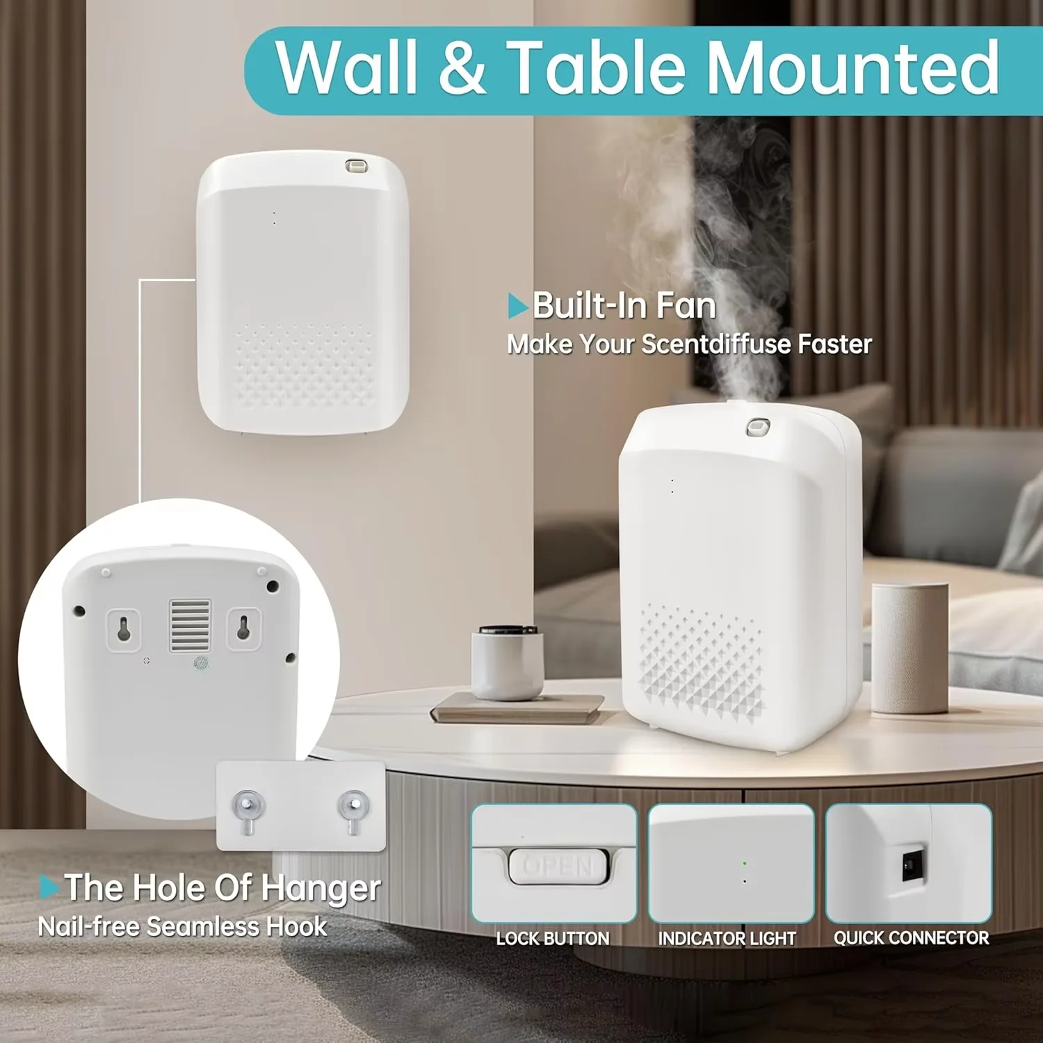 ناشر رائحة ذكي للفنادق تغطية ناشر العطر 500 متر مك...