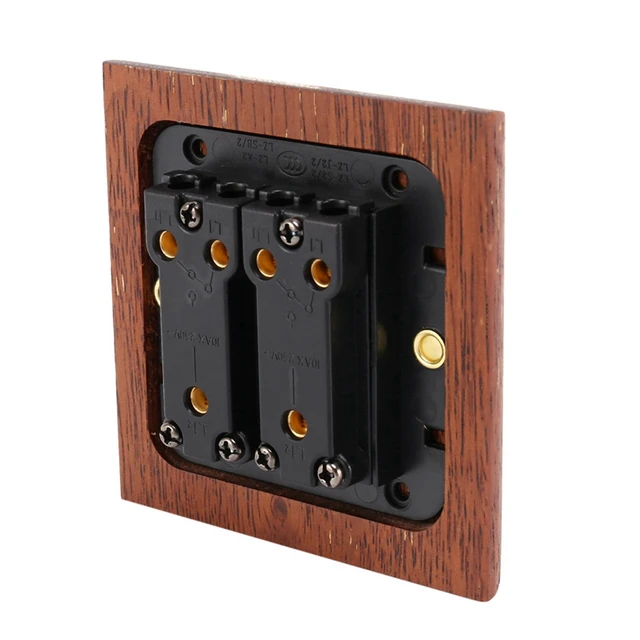 Solid Wood Panel Switch Wall Light