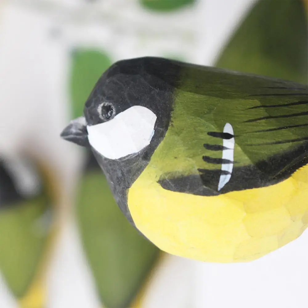 Description Picture 6 of itemWooden Bird Ornaments Miniature Garden Decoration Sparrow Bird Statues Realistic Outdoor Statues Garden Sculptures & Figurines