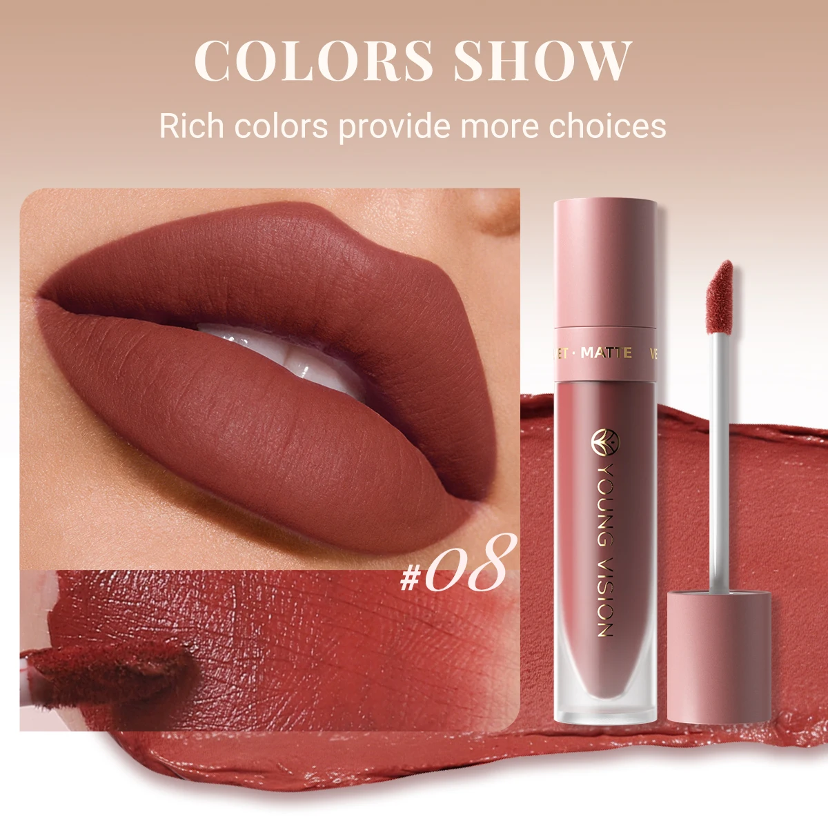 Velvet Matte Liquid Lipstick Set - 8 Long-Lasting Shades for Bold & Beautiful Lips