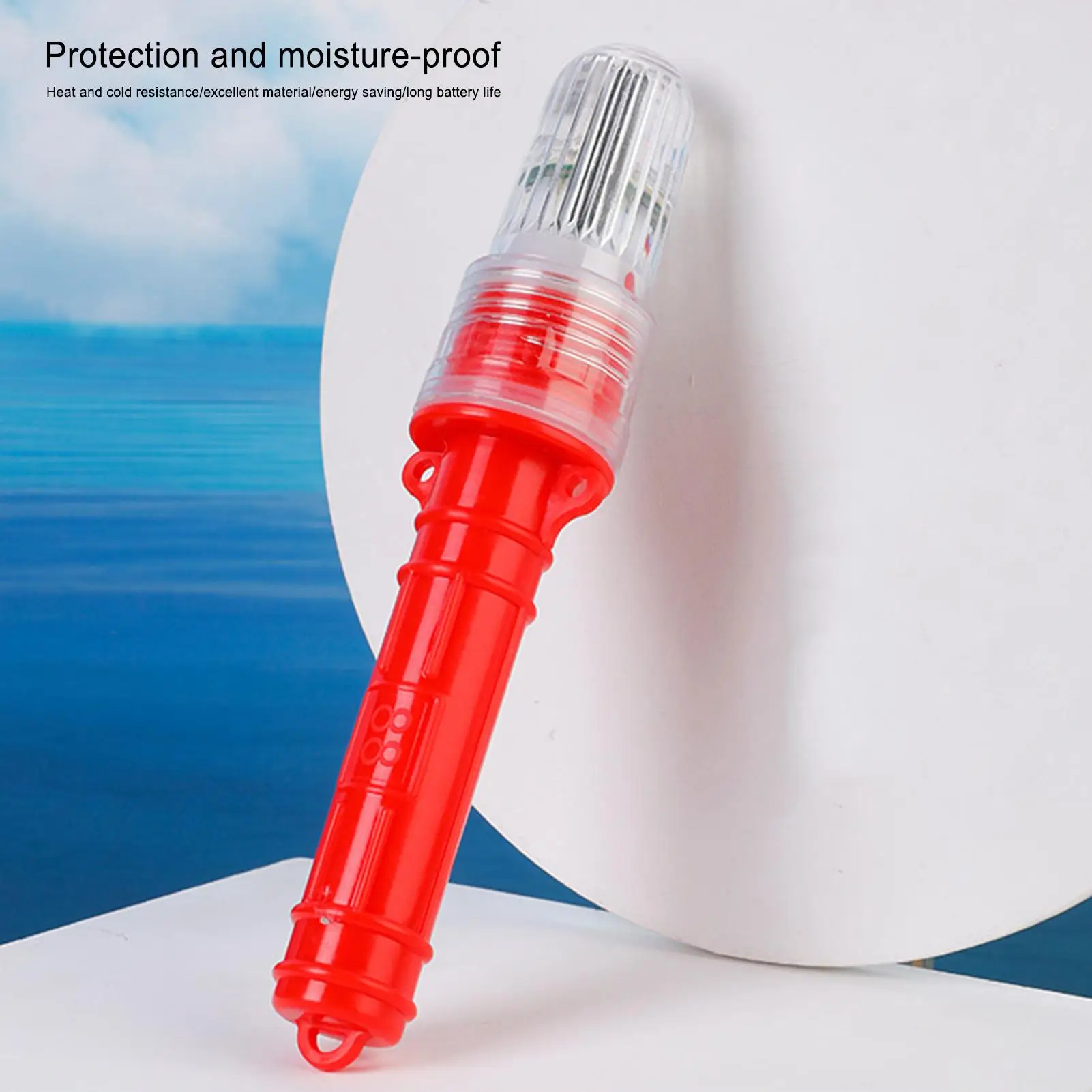 LED Boating Flares Fishing Light Electronic Day/Night Flare Safety Kit Electronic Light-Control Waterproof Buoy Fish Luring Tool