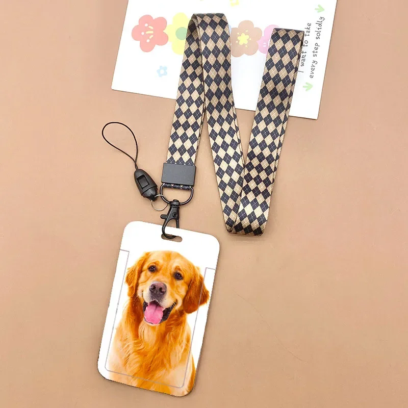 Versatile Animal Print Lanyard with ID Badge Holder & Charm
