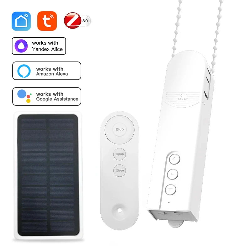 Tuya Zigbee Smart Motorised Blind Automatic Electric Roller Shutter Shadows Robot Driver Google Home Yandex Alice Alexa Voice smart curtain motor