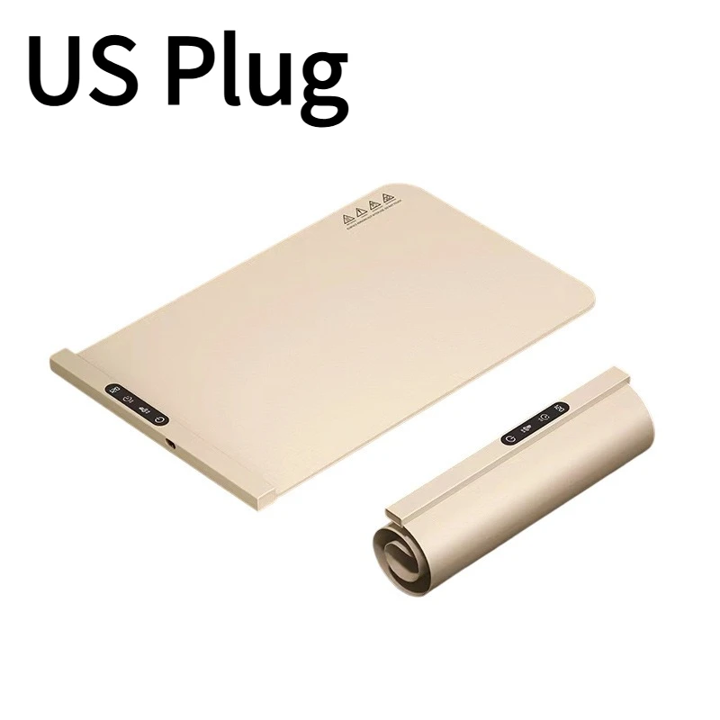 صينية تسخين الطعام المرنة المصنوعة من السيليكون لطاولة الطعام، حصيرة تسخين كهربائية محمولة قابلة للطي لتدفئة الأطباق والمطبخ المنزلي الأساسية