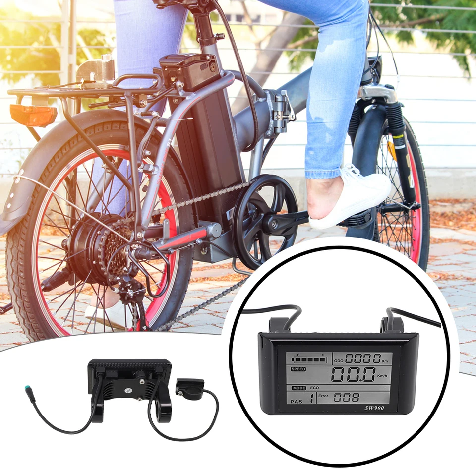 SW900 Écran LCD pour vélo électrique 24 V 36 V 48 V 60 V Panneau de contrôle étanche pour vélos électriques et scooters SW900 Écran LCD pour vélo électrique 24 V 36 V 48 V 60 V Panneau de contrôle étanche pour vélos électriques et scooters