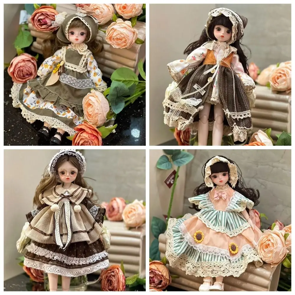 1/6 SD 30cm Bjd Doll with Clothes Attractive Eyes Long Hair Princess Dress Up BJD Dolls Anime with Wig Make Up
