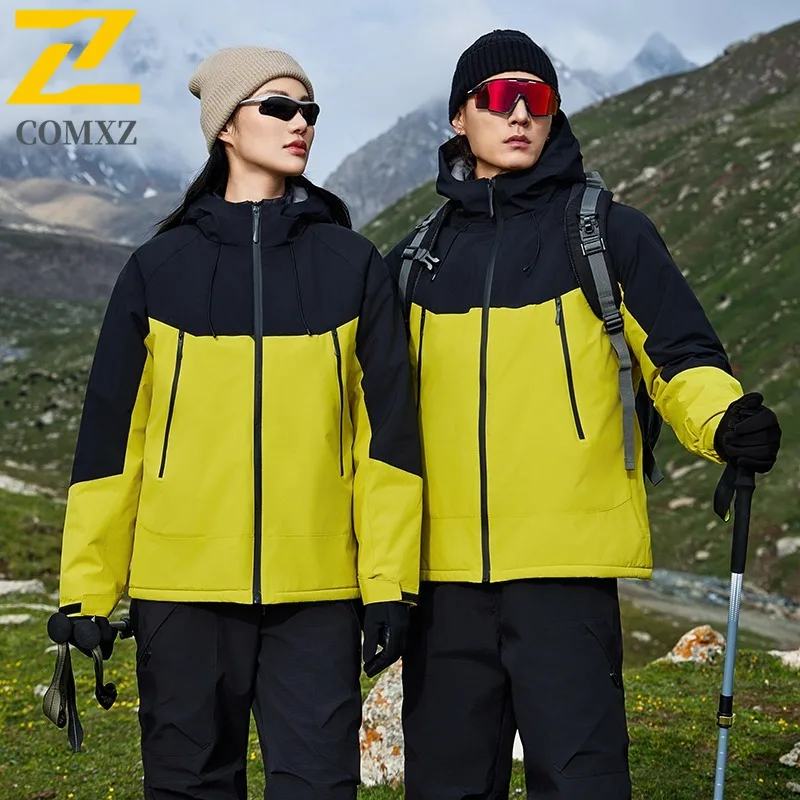COMXZ High Quality Men Jacket Hooded Outdoor Adventure Multi-Function Parka Leisure Travel Cold Resistant Winter Zipper Coat