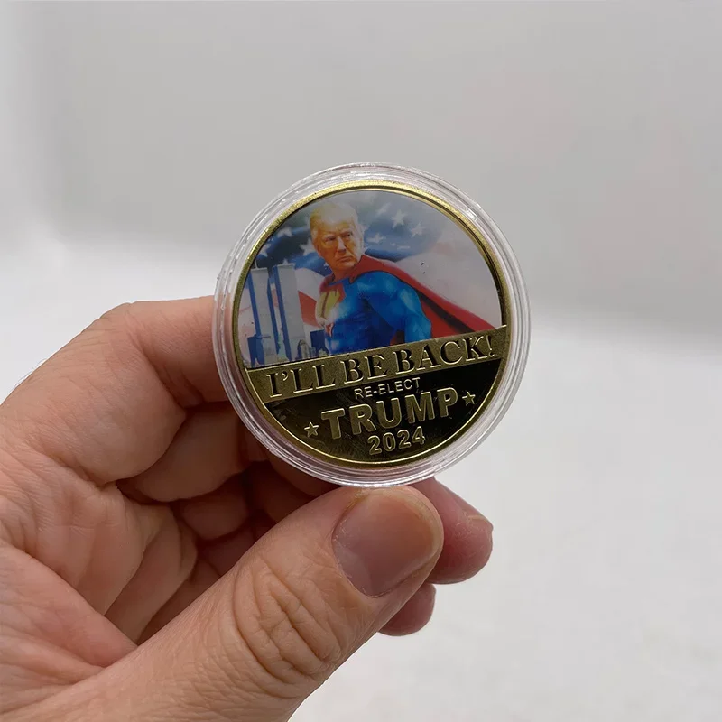 Dropshipping 2024 Donald Trump Gold Plated Commemorative