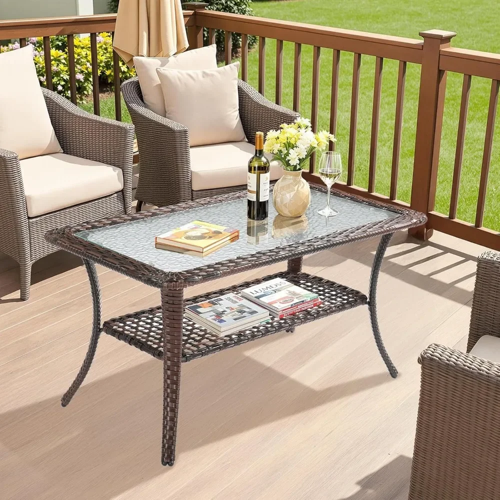 Wicker Outdoor Coffee Table 6