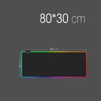 LED Light Mousepad RGB Keyboard Cover Desk-mat Colorful Surface Black Mouse Pad Waterproof Multi-size World Computer Gamer - Image 2