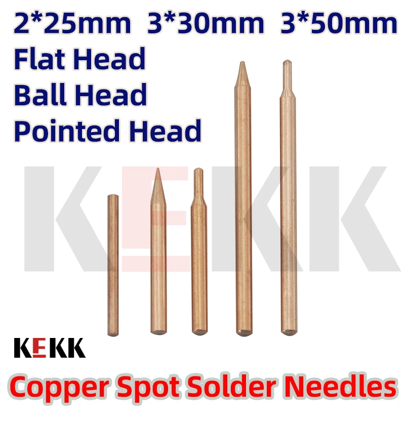 10pcs 18650 handheld Spot Tips Welder Small Lithium battery Spot Welder Pen Purple Copper Spot Welding Needle Electrode Head