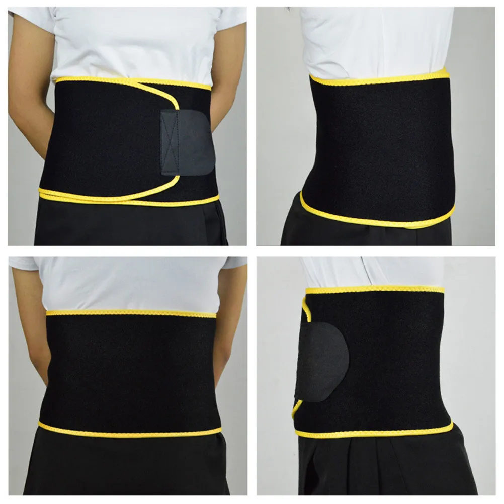 여성 슬리밍 허리 트리머 벨트 노란색 97x20cm 피트니스 허리밴드 체중 감량 랩 칼로리 연소 허리 밴드