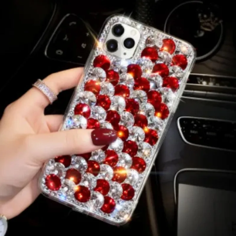 

3D Handmade Diamond Case for Xiaomi Redmi 9A, 9C, Note8, 9Pro, Note10S, Note11 Pro, 12Pro, Sparkle Diamond, Luxury Crystal Cover