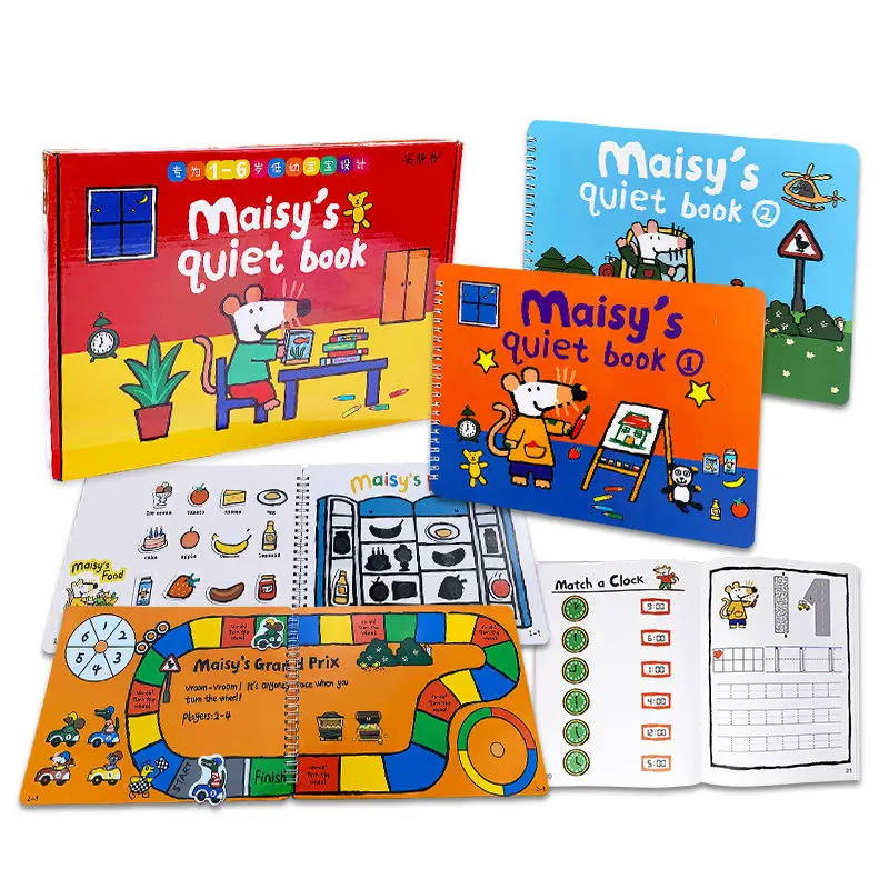Maisy Mouse Wave Inglês Imagem Para Crianças, Storybook, Sticker Book, QI,  Prática EQ, Aprendizagem Anime, 20Pcs, Conjunto - AliExpress