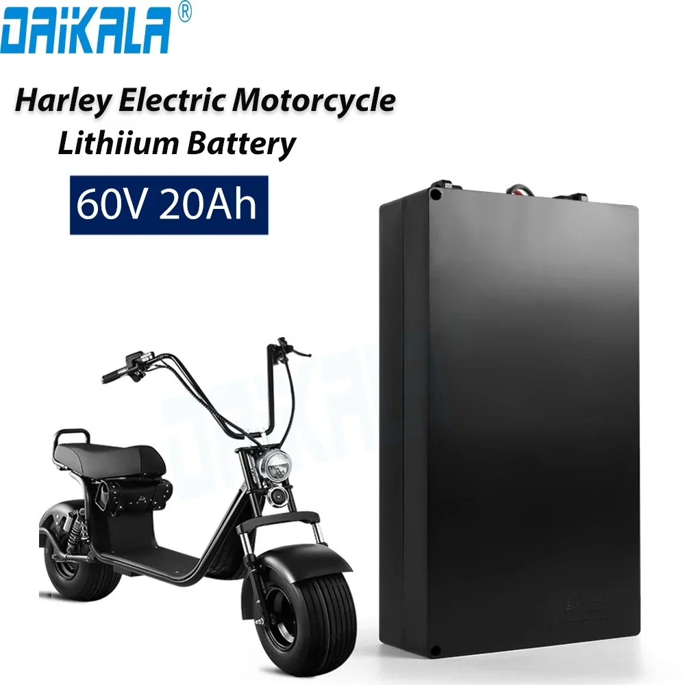 

Daikala 60V 20ah 30ah 40ah Electric Motorcycle Waterproof Lithium Battery 18650 CELL 300-1800W Use for Citycoco Scooter Bicycle