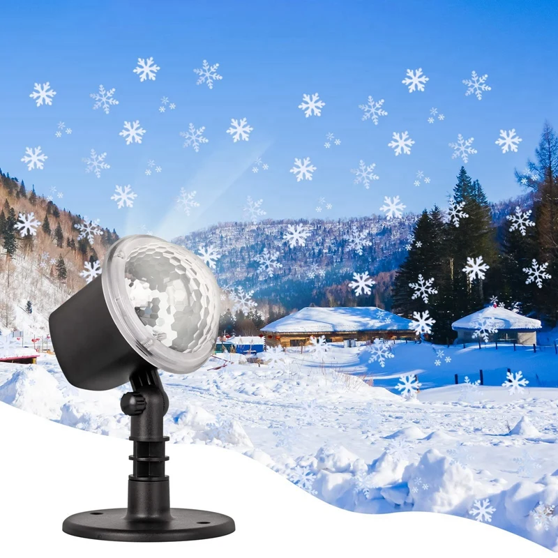 

Christmas Projector Lights Outdoor Snowflakes Projector LED Christmas Lights Waterproof Projector Stage Light(US Plug)