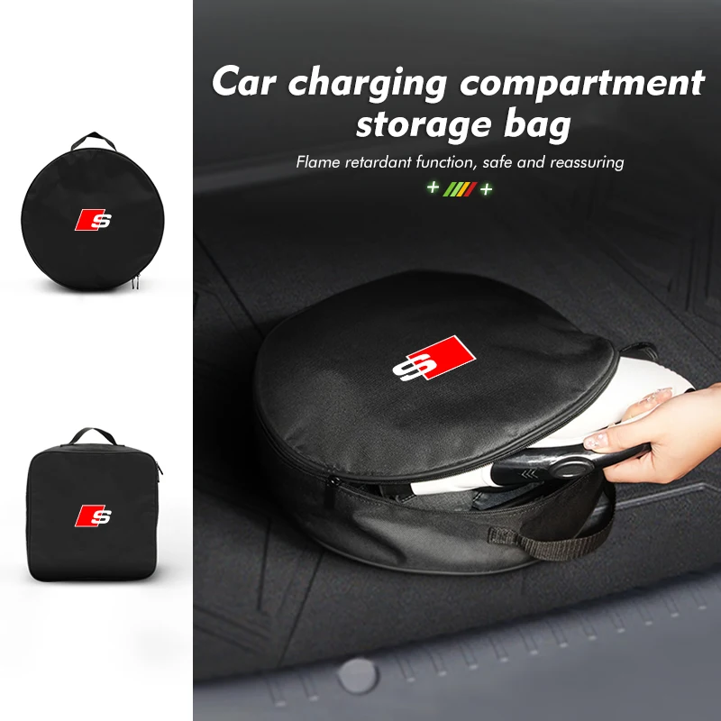 Per Audi Oxford Car Ricaricabile Gun Organizer Storage Charger Bag S Line Quattro A1 A3 A4 A5 A6 A7 A8 Q2 Q3 Q5 Q7 Q8
