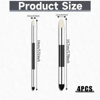 4pcs 4-Pack Dual-Headed Sketch Pens: Round Foam, Sponge, and Felt Tips for Artists, Reusable & Washable Drawing Tools 2